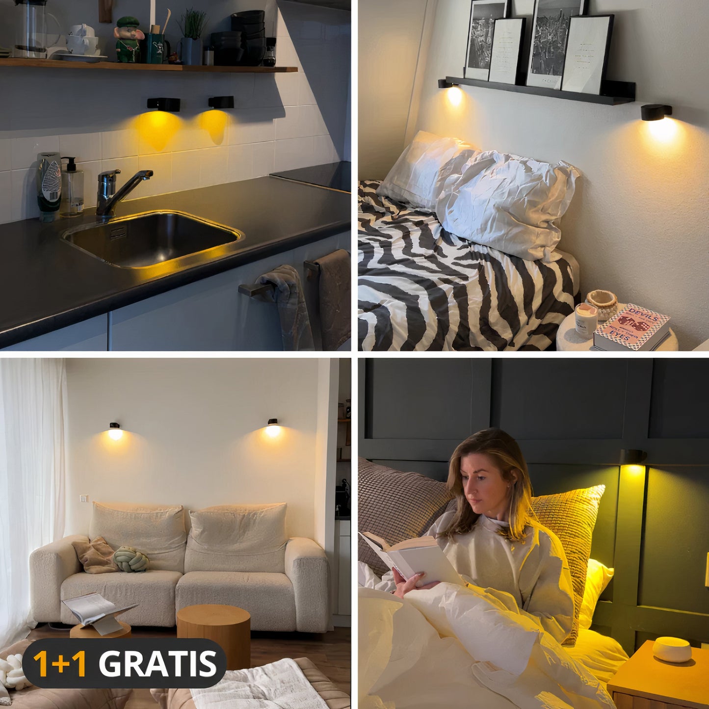 InfiniteGlow I Draadloze LED Wandlamp